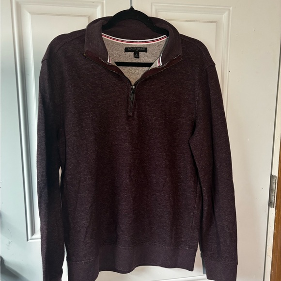 Banana Republic Other - Banana Republic Men's Burgundy Half-Zip Sweater